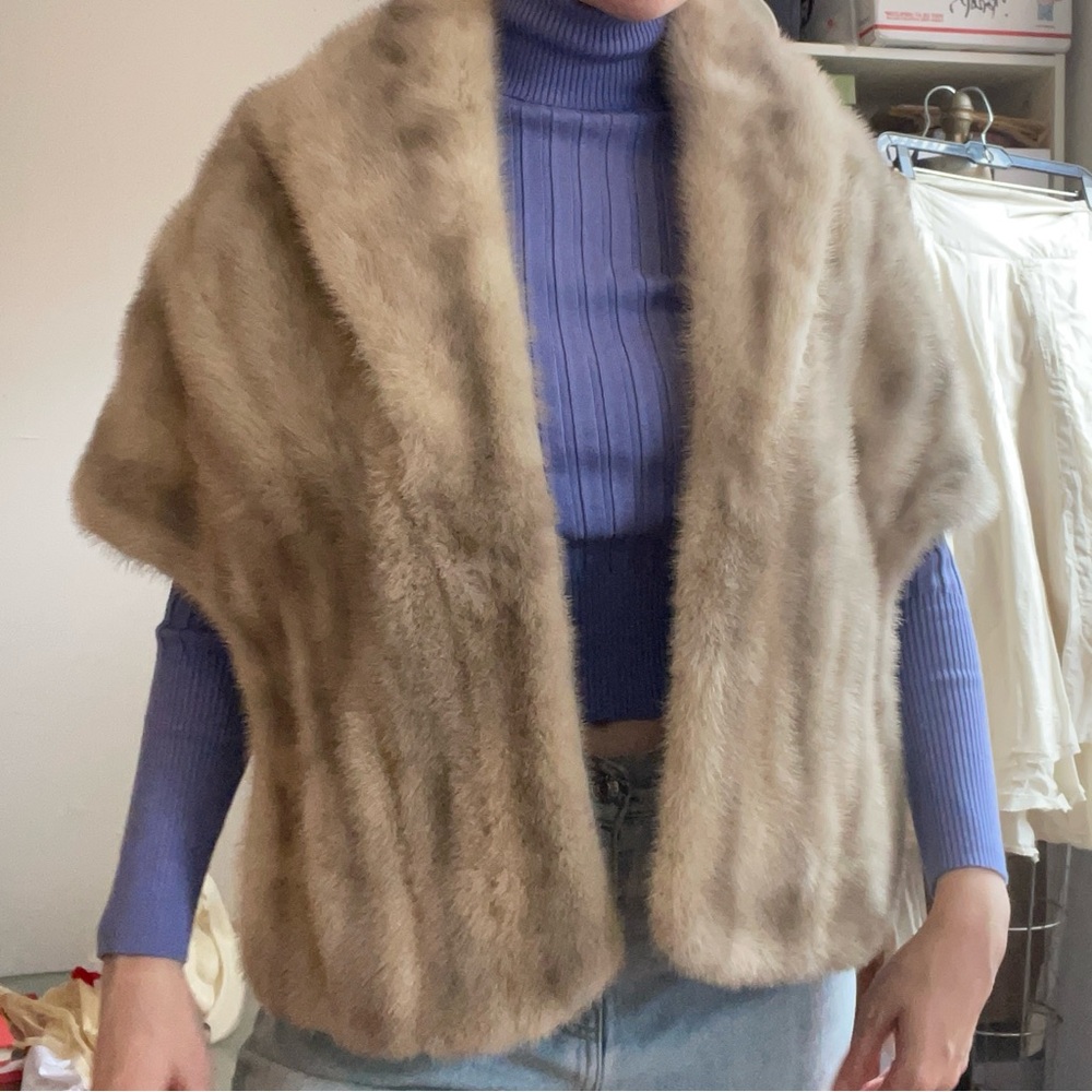 1960s Real Mink Fur Stole